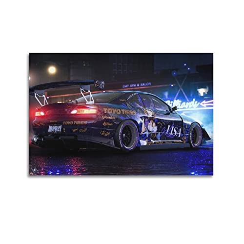 YUANLY JDM Poster de voiture pour horizon Silvia Voiture de course Voiture de sport Décoration murale et Art Photo Famille Chambre 30 x 45 cm