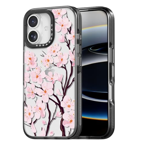Coque iPhone antichoc 2m Rosarnnah 17BS protection florale rigide et durable pour mobile 6,1"