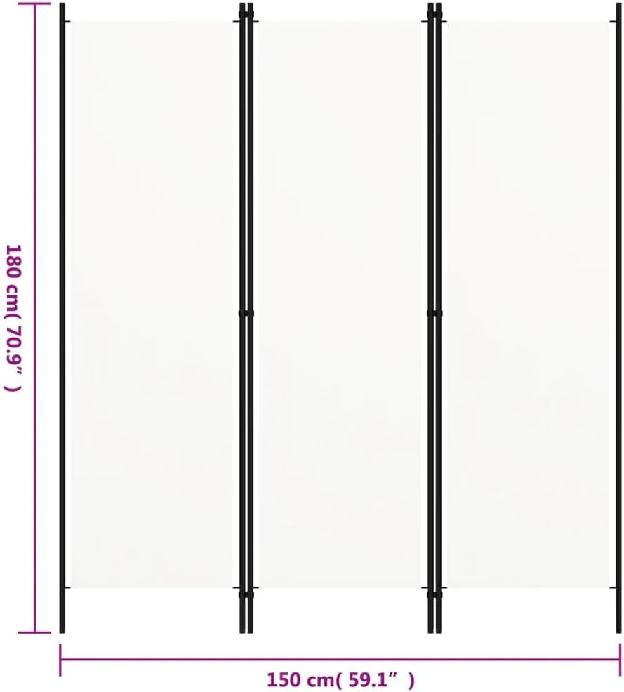 Dimensions of vidaXL 3-Panel Room Divider