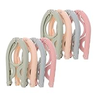 Travel Coat Hangers for Adults, Folding Plastic Coat Hangers - Foldable, Portable for Travelling, Home, Hotel, Camping, Holiday - 4 Colors
