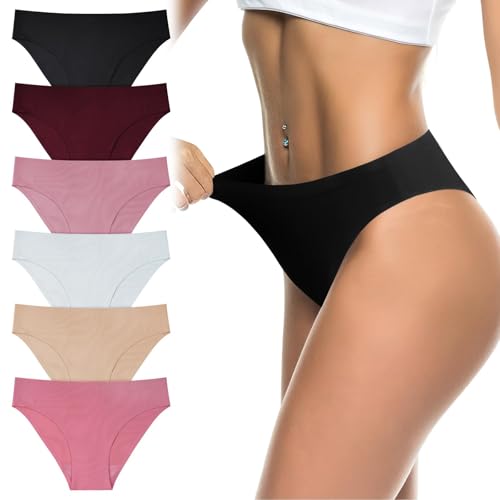 flintronic 6 Pcs Bragas sin Costuras, Hipster...
