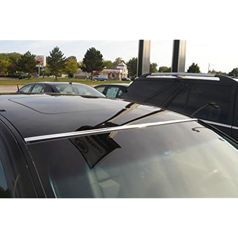 TRUE LINE Automotive DIY 2 Piece Chrome Roof Molding Trim Kit Cover