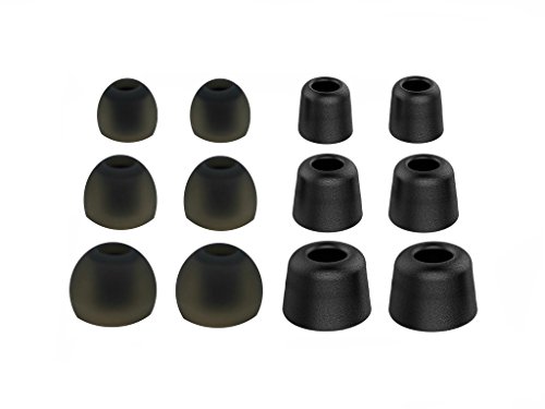 12pcs (BPH-BMF-sC)- S/M/L Premium Memory Foam and Silicone Replacement Earbuds Ear tips Adapters for BeatsX, urBeats3 and Powerb