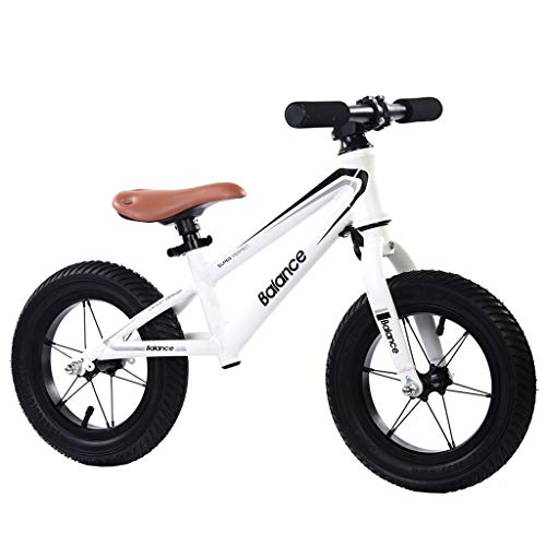 Bicicleta Sin Pedales 12 Pulgadas De Peso Ligero Running Kids First Bike Balance con Sesat Ajustable Y Neumáticos De Caucho Inflable, For Niños De Edad De 2-6 Años De Edad Chicos Y Chicas