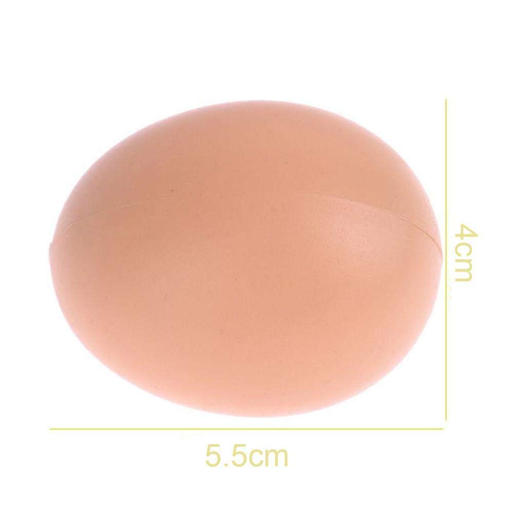 Uova di gallina marroni realistiche, novità uova rimbalzanti magiche, modello di uova fattoria pollo nidificazione gallina uova da cova animali domestici puntelli per animali domestici, pittura Eg-g