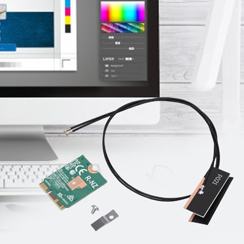 WiFi 6E Wireless Card, Dual Band 2.4GHz 5GHz M.2 NGFF Laptop Network Card 1800Mbps, con Bluetooth 5.2 y MU MIMO, para Windows 10, Windows 11 y OpenWrt miniatura 2