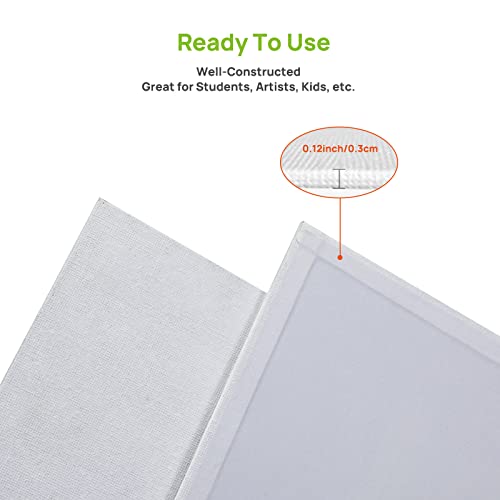 Canvas Panels, Discpace Canvases For Painting 18Pcs Primed Canvas Boards 100% Cotton & Acid Free Canvas In Bulk-4X4, 5X7, 8X10, 9X12, 11X14, Ideal For Acrylic/Oil/Watercolor Paints/Painter/Kid/Student #TOP4