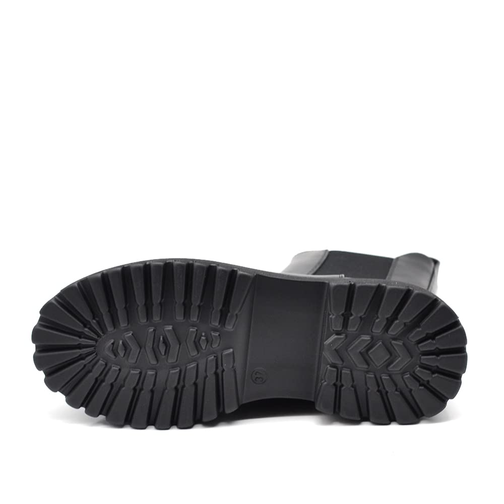 IF FASHION Stivali Stivaletti Anfibi Scarpe Chelsea da Donna Platform Con Suola Track G661