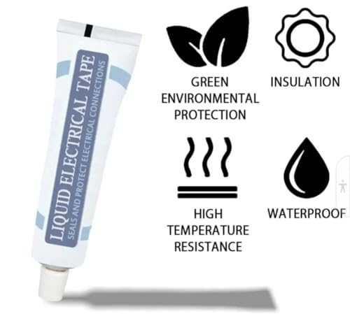Image of Liquid Electrical Tape 30 ml Waterproof Wire Sealant Paste - Insulation Coating for Cable Repair, Circuit Protection, Electrical Connections | Heat Resistant Liquid Tape for Home DIY Fixing