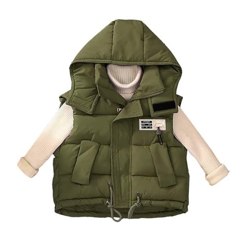 Kids Girls Boys Puffer Vest Sleeveless Waterproof Hooded Down Jackets Lightweight Thick Warm Zip Quilted Gilet2