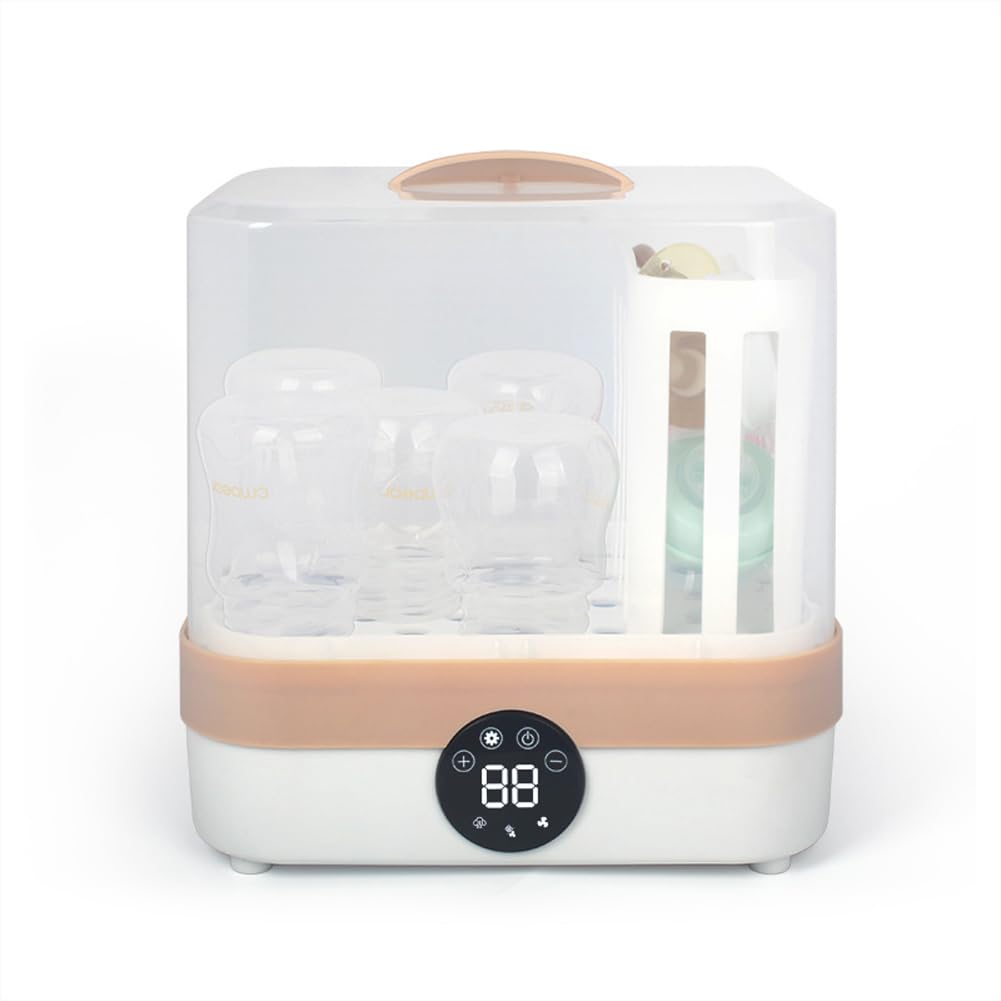 DEONG Baby Bottle Sterilizer, Electric Steam Sterilizer and Dryer for Baby Bottles Pacifier, Large Capacity Holds 6 Bottles, LED Display