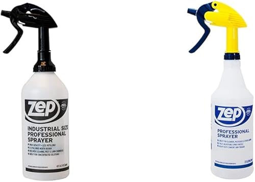 Zep Botellas pulverizadoras industriales de 48 onzas y profesionales de 32 onzas, pulverizador de hasta 30 pies, boquillas ajustables