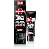 Alpecin Grey Attack Bart & Schläfen Color Booster 50 ml - Graue Haare an Bart und Schläfen abdecken - Für natürlich dunkles Männerhaar - Schrittweise Repigmentierung, mit 5,6-DHI-Technologie
