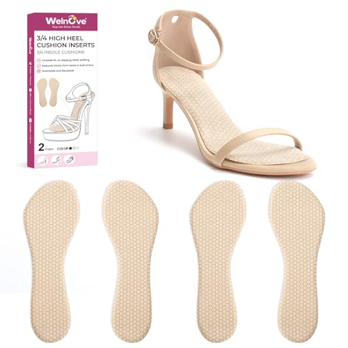 Insertos de cojín de tacón alto para mujer, (2 pares)