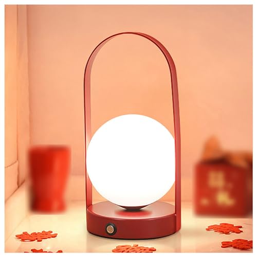 ARTSIM Dimmerabile Lampada Luna, Lampada Scrivania 2000mah Con Type-C E Dimmerazione a Sfioramento, Lampada Senza Fili Per Camere Da Letto E Camerette,C
