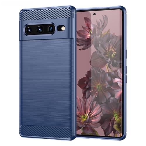 Image of Hybrid Carbon Fiber Back Case for Google Pixel 7 Pro (Blue)
