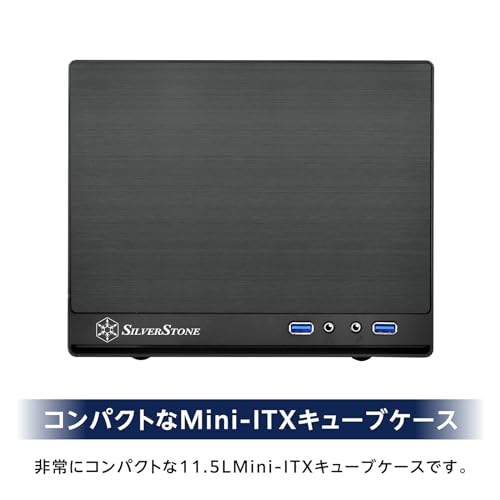 Silver Stone SilverStone (シルバーストーン) SUGO シリーズ Mini-ITX 対応 キューブ型 PCケース メッシュ フロントパネル ブラック SST-SG13B 【 日本正規代理店品 】