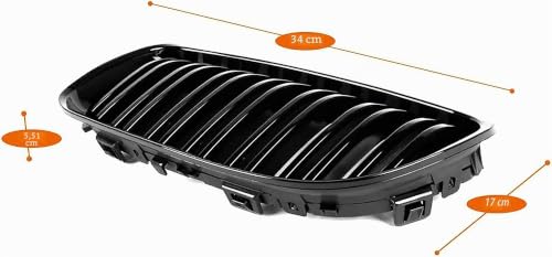 Grille BMW E90 E91 Rénovation Face Avant Calandre Noire pour Modèles 2009-2011 - 5