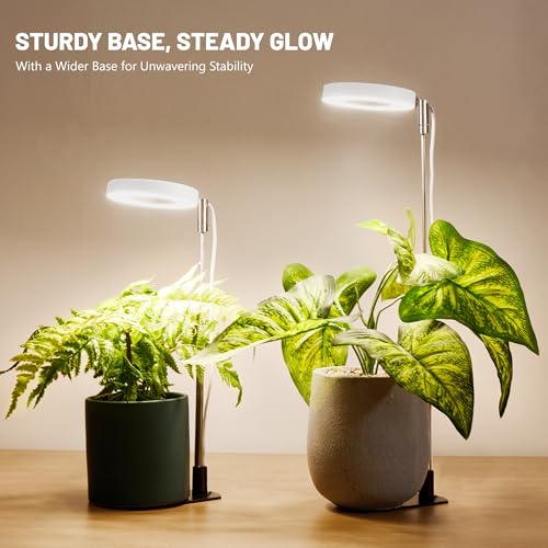 Image of LBW Grow Light for Indoor Plants, Height Adjustable Plant Grow Lamp with Auto On /Off Timer 6 /8 /12 /16H, 3 Colors,5 Dimmable Brightness, for Small Plants, White, 5 Packs