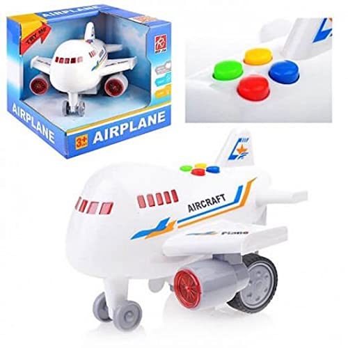 HALO NATION® Light & Sound Friction Powered Light Sound Aeroplane Airbus Toy - Airplane Toy for 3+ Years Old Boys & Girls - Friction Powered Simulation Model Boing Airbus - Image 4 thumbnail