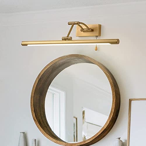 Espejo de baño LED retro y ajustable para armarios frontales con iluminación integrada 6