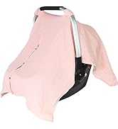 Organic Cotton Muslin Baby Car Seat Cover, Multi Use for Nursing Cover,Breathable Carseat Canopy ...