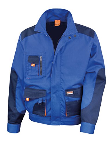 Image of Result Mens Work-Guard Lite Workwear Jacket (Breathable And Windproof) (4XL) (Royal/Navy/Orange)