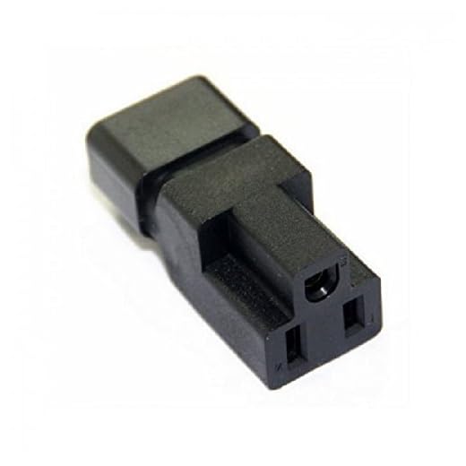 BLUEXIN PDU UPS Power 3 Prong Plug Adapter, USA NEMA 5-15R Female to IEC 60320-C14 Male Connector