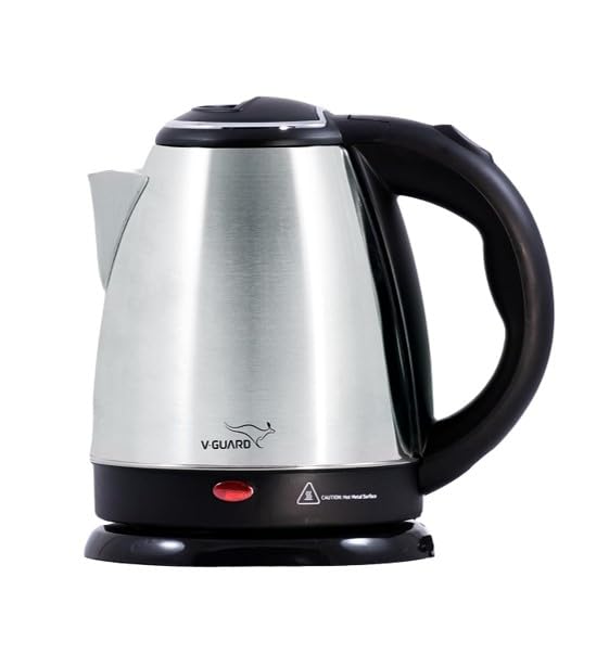 V-Guard VKS15 1.5 Litre Electric Kettle for Hot Water | 1350 W | Stainless Steel Hot Water Kettle | Power Indicator | Auto Cut-off | Boil Dry Protection | 1 Year Coverage by V-Guard