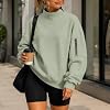 Sudadera genérica de Cuello Redondo para Mujer, Manga Larga Casual y Ligera, Sin Capucha, de Moda Otoñal, Tipo Túnel, Tipo Pullover 4