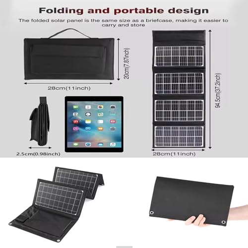 Panneau solaire pliable et compact, accessoire léger pour camping - 3