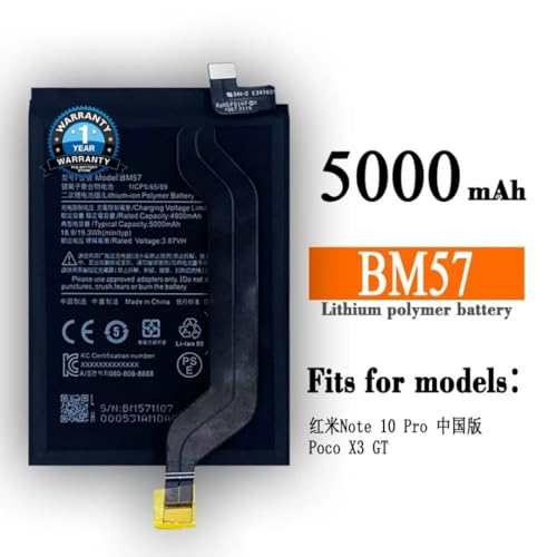 Image of THE BATTERY STORE Original BM57 Battery for Redmi Note 10 Pro /Poco X3 GT BM57 Battery with 1 Year Warranty** (H248)