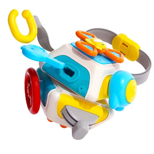 Image of Baby Busy Board Activity Cube Toys for Age 0-2, Montessori Sensory Toys For Toddlers 1-3 Year Old Boy Girl Birthday Gift, Carseat Airplane Travel Fidget Educational Learning Toy 3 6 12 18 Months
