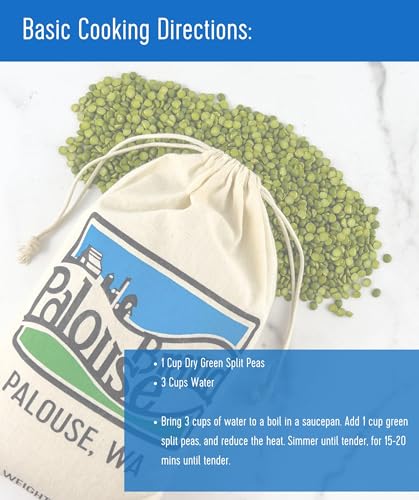 Image of Palouse Brand Certified Glyphosate Residue Free Green Split Peas | 1 lb | Non-GMO | Kosher