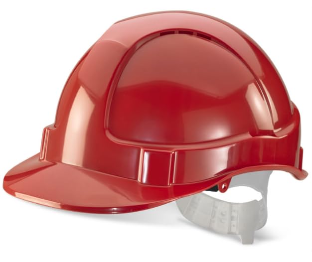Vented Economy Safety Helmet (Red)