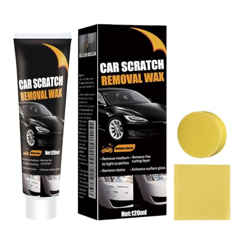 自動車用スクラッチリムーバー,120ml スワール リムーバー スクラッチ レストアラー - 自動車用 ポリッシュ ワックス キット,トラック オートバイ ボート 艶回復用