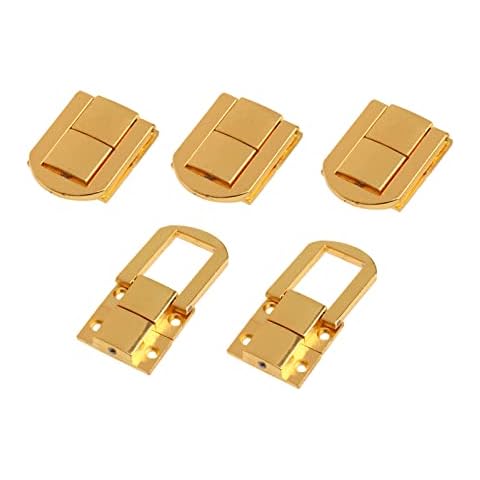 Dophee 5Pcs Golden Box Latch Set Cover