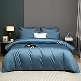 Photo Gallery dxhome biancheria da letto 155 x 220 cm, raso makò, blu navy, tinta unita, cotone lyocell, set copripiumino in seta 300 tc, Öko-tex 100, per letto singolo con chiusura lampo e 2 federe 80 x 80 cm Photo Gallery dxhome biancheria da letto 155 x 220 cm, raso makò, blu navy, tinta unita, cotone lyocell, set copripiumino in seta 300 tc, Öko-tex 100, per letto singolo con chiusura lampo e 2 federe 80 x 80 cm