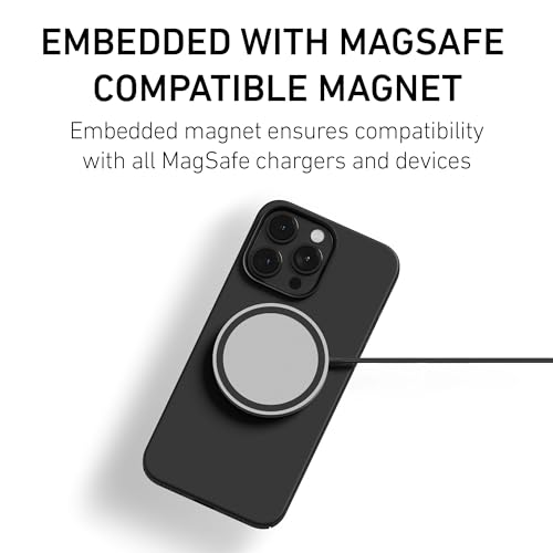 PEEL Capa magnética super fina para MagSafe iPhone 15 Pro Max, preta - ímã compatível com MagSafe em