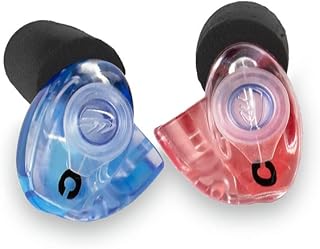 TruEarzâ„¢ Red/Blue Ready-Fit Everday Filtered Hearing Protection (Earplugs). Best for Moderate Continuous Noise (Noisy Clubs/Music Events, or Even Lawn mowers depending on Distance from Noise). NRR 11