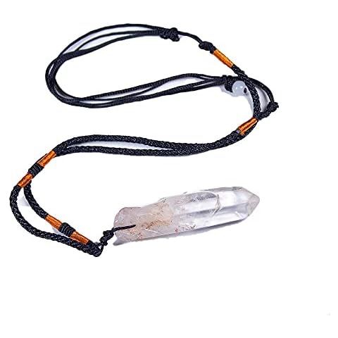 Natural Crystal Clear Quartz Pendant Crystal Single Crystal White Quartz Crystal Raw Stone Necklace Cover