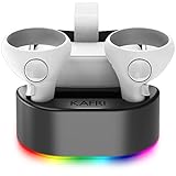 KAFRI Charging Dock for Oculus Quest 2 with LED Light, VR Headset Charging Stand and Controller...