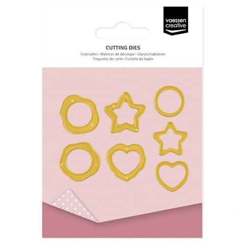 Vaessen Creative Stanzschablonen Papiersiegel - 7 Cutting Dies - Ø 2,5 cm - Weihnachten Bastelzubehör für Karten Basteln, Scrapbooking & Journaling - für Stanz- und Prägemaschinen