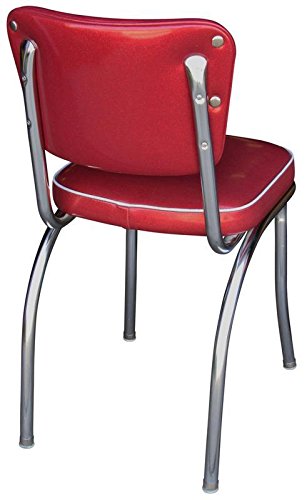 Richardson Seating Retro 1950'S Diner Chair With 2" Box Seat, Bristol Blue #TOP5