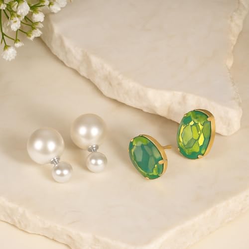 Image of Mansiyaorange Chunky Earrings Tops Stud For Women & Girls