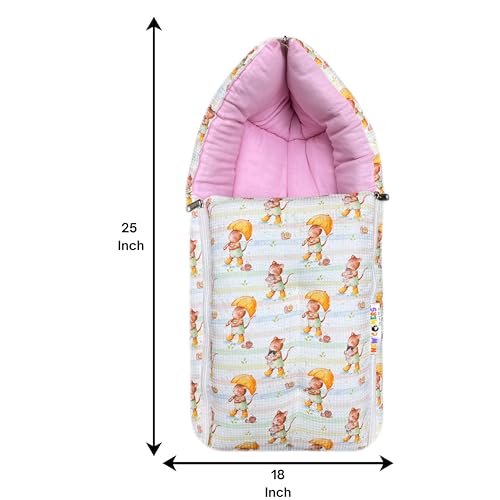 Image of NEW COMERS 3 in 1 Carry Nest Portable Cushion Bed with Waffle Texture Soft 100% Pure Muslin Padding Lightweight Travel Friendly Multi-Use Carry Wrap with Secure Support Design | Unisex Carry Bag Nest