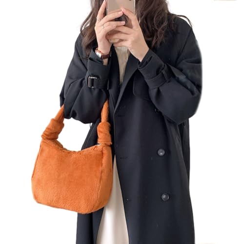 Fashionable Unisex Plush Bag Chic Winter Bag Shoulder Bag for Style Enthusiasts2
