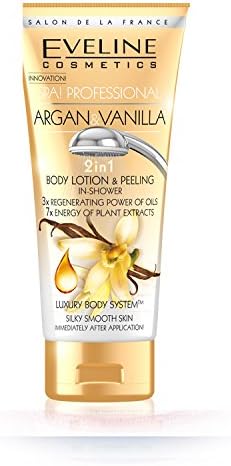 Argan and Vanilla 2 in 1 Body Lotion and Peeling in Shower Luxury Body System
