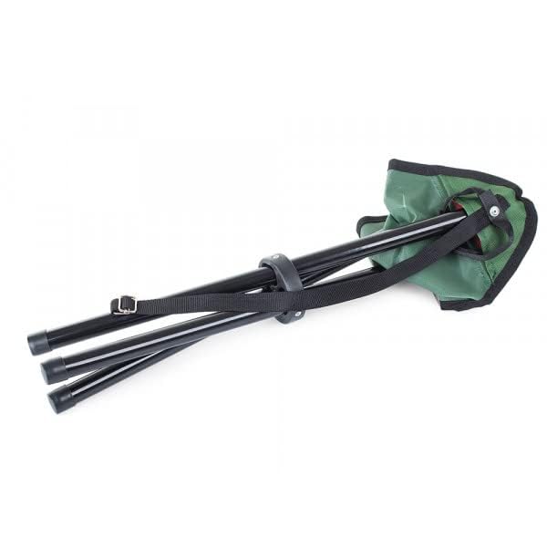 Sedia Da Pesca Pieghevole PARENCE - Sgabello Treppiede Per Campeggio E Spiaggia Verde - Foto 3