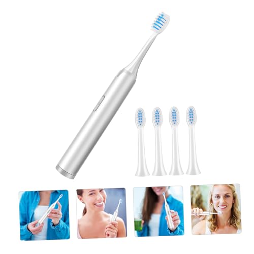 Beaupretty Kabellose Vibrationszahnbürste Mit Reiniger Für Zähne Mundreinigungsbürste Reinigerzahnbürste Für Erwachsene Mit Bürstenköpfen Für Alltag Und Reisen – Bild 8